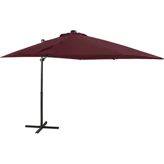 Ampelschirm Mit Led-beleuchtung 250 Cm Bordeauxrot