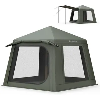 Aufblasbares Zelt CITYSPORTS 4-6 Personen Wasserdicht UV50+ inkl. Pumpe & Matte