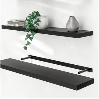 CASARIA Wandregal Hängeregal 110 x 3,8 x 23 cm Schwarz