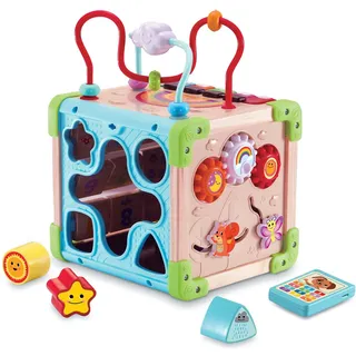 VTech Cube nature interactif multi-activités (jouet avec partie bois certifié FSC ) (Französisch, 0.75 - 3 Jahre)