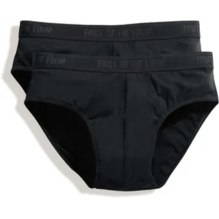 Fruit of the Loom Herren Classic Sport Brief (2er Pack) Slip 67-018-7 black/black S