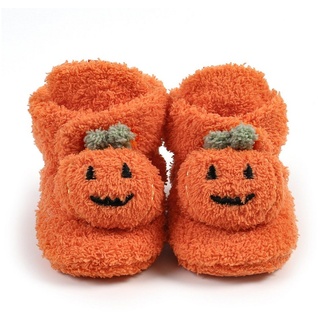 Daisred Halloween-Schuhe Jungen Mädchen ersten Spaziergang Krabbelschuh orange 12cm