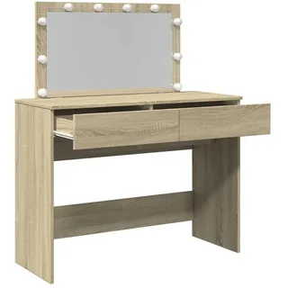 vidaXL Schminktisch mit LED-Beleuchtung Sonoma-Eiche 100x40x120 cm
