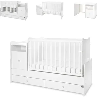 Lorelli Babybett Trend Plus 70x160cm Schreibtisch Kinderbett Schubladen Kommode weiß