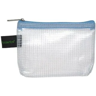 FolderSys Reißverschlussbeutel A7 transparent/hellblau 0,20 cm, 1 St.