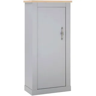 Mid.you Highboard, Eiche, Hellgrau, Holzwerkstoff, 2 Fächer, 68x142x37 cm, stehend, Wohnzimmer, Kommoden & Sideboards, Highboards