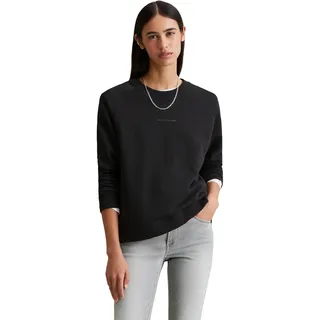 Sweatshirt MARC O'POLO DENIM "aus Organic Cotton", Damen, Gr. XXS, schwarz, Obermaterial: 100% Baumwolle, unifarben, relaxed fit, Rundhals, Rippbündchen, Sweatshirts Sweatshirt
