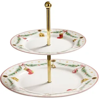 Ritzenhoff & Breker 2-stöckige Etagere Holly 24cm Porzellan Bunt