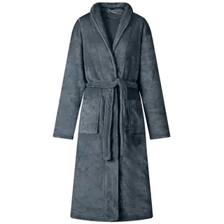 vidaXL Bademantel ohne Kapuze Marineblau XXL Flanell