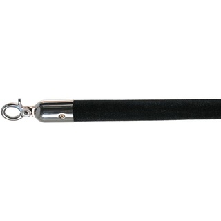 Essentials Absperrkordel velour schwarz, poliert, Ø 3cm, Länge 157 cm