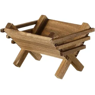 Muteitt Holz-krippen-Ornament „Baby Jesus“, Krippen-Dekoration Aus Holz, Weihnachtsdekoration, Mini-krippe Für Die Innenkrippe