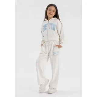 MINOTI Jogginganzug Trainingsanzug mit Kapuzenpulli (3y-14y) (2-tlg) weiß 98-104cm