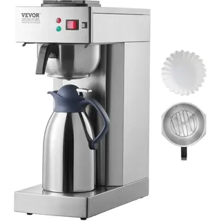Vevor - kommerzielle Filterkaffeemaschine 12 Tassen, Kaffeemaschine mit Thermoskanne zum Warm- oder Kalthalten & 2,8 l Wassertank,
