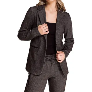Zhrill Longblazer ZHSALMA LONG - Herringbone-/Fischgrätenmuster braun M (38)