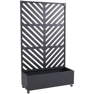 Mendler Rankgitter mit Pflanzkasten HWC-R38 186 x 108 x 41 cm Anthrazit