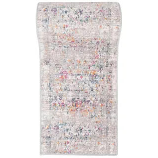 Mazovia Läufer Läufer Flurläufer Modern Vintage Teppichläufer 100 cm Breit, 100 x 150 cm, Kurzflor, Meterware, Höhe 9 mm bunt|grau 100 x 150 cm