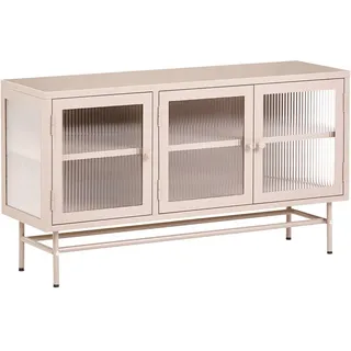 Beliani Sideboard, Beige, Metall, 4 Fächer, 115x64x35 cm, Wohnzimmer, Kommoden & Sideboards, Sideboards