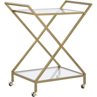 Beliani Servierwagen IVERA Metall Transparent