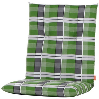 Siena Garden Sesselauflage, Grün, Textil, Karo, Füllung: Schaumstoff, 48x8x100 cm, für den Außenbereich geeignet, hochwertige Qualität, Outdoor-Kissen, Sesselauflagen
