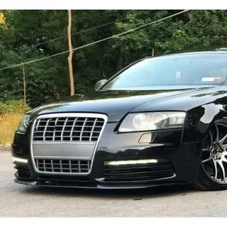 Für Audi A6 C6 S6 Cupra Frontstoßstange Spoiler Lip Body Kit Schwarz (3 Stück)