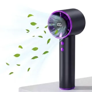 Montegoni Handventilator Mini 3 Stufen 9 Stunden USB Ventilator mit Akku, für Reisen, Büro, Outdoor-Kühlung