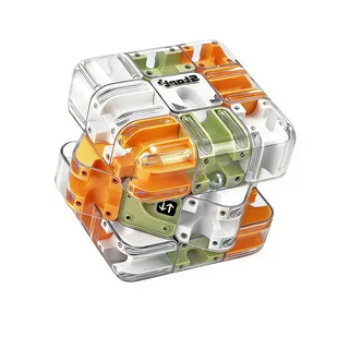 Zauberwürfel,3D Kugel-Labyrinth-Puzzlewürfel,Labyrinth Würfel,3D Labyrinth Puzzle WüRfel,Puzzle Maze Cube,für Erwachsene & Jugendliche,Gehirntrainingsspielzeug zum Stressabbau (Orange)