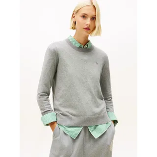 Tommy Hilfiger Rundhalspullover med erdgrau XS