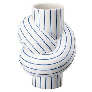Rosenthal Dekovase Node Stripes Apple Vase 12 cm Streifen modern Porzellan (1 St) blau|weiß
