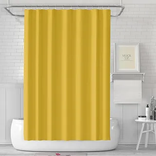 igyhuij 3D Duschvorhang 180x180 Gelb - Waschbar Duschvorhänge Gelb Badevorhang - Wasserabweisend Anti-Schimmel Shower Curtains mit 12 Haken J7018