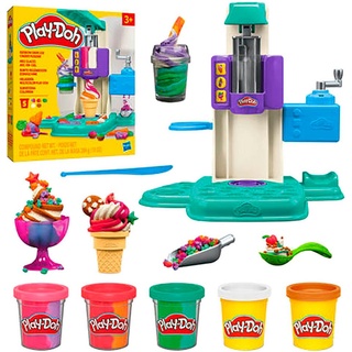 Hasbro Knete Play-Doh, Bunte Regenbogen Eismaschine bunt