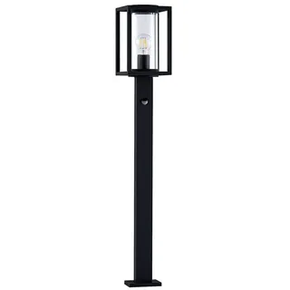 Lucande Außen-Stehlampe Ferda, Metall, Schwarz IP44mit Bewegungsmelder, 1 x 15 W LED schwarz