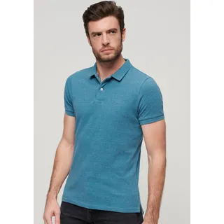 Poloshirt SUPERDRY "CLASSIC PIQUE POLO" Gr. XXXL, blau (alaskan blue) Herren Shirts Kurzarm