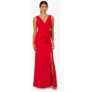 Adrianna Papell Abendkleid Bow Front Crepe Gown Brautjungfer, Abend, Anlass, Hochzeit rot 36