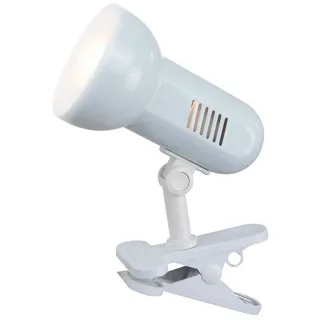 GLOBO LIGHTING Klemmleuchte, Leuchtmittel inklusive, Warmweiß, LED 6,5 W Tisch Klemm Leuchte Arbeitszimmer Büro Lampe Schalter weiß