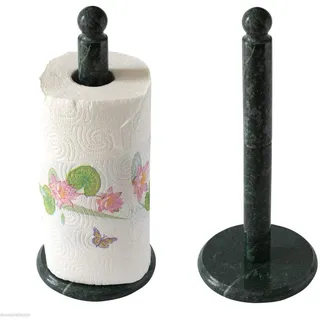 Küchenrollenhalter aus Marmor Grün Marble Kitchen Roll Holder Set H.24 cm