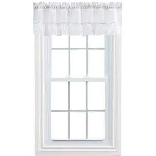 Ellis Curtain Stacey Volant, Polyester, Weiß, 54" x 13"