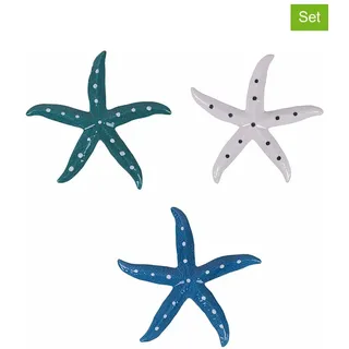 Villa d ́Este 12er-Set: Dekoobjekte "Sea Star" in Blau - (L)21 x (B)21 cm