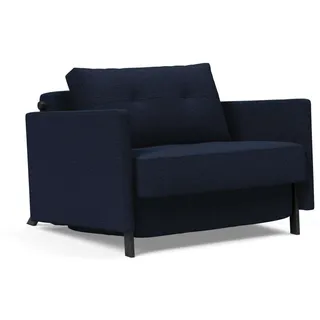Innovation Living Schlafsessel Cubed 90 Stoff 104 x 77 x 103 cm Blau mit Kissen