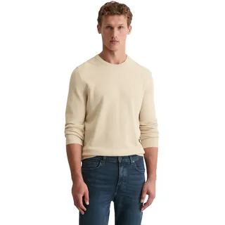 Marc O'Polo Rundhalspullover mit feiner Piqué-Struktur Braun L