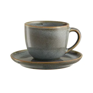 Asa Selection Cappuccinotasse mit Untertasse 0,23 l Blau 2 St.