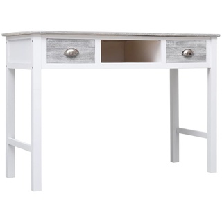 Vintage - Minimalistisches Schreibtisch Grau 110×45×76 cm Holz,110 x 45 x 76 cm