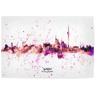 artboxONE Poster 45x30 cm Städte Berlin Germany Skyline Rosepink - Bild Berlin City Cityscape