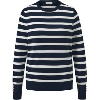 Tchibo - Gestreifter Feinstrickpullover - Damen - Gr. L - dunkelblau/gestreift