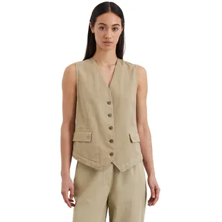 Marc O'Polo regular fit, Leinenweste aus Baumwoll-Leinen-Mix, sand), 34