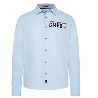 CAMP DAVID Langarmhemd Hemd CRUISE NORTH Langarmhemd (1-tlg) blau M