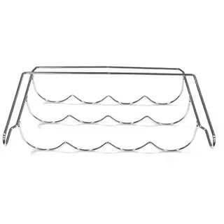 Kühlschrank Flaschenregal Metall Flaschenhalter Wein Universal 4 Flaschen | Kühlschrank-Organizer, Chrom, 43cm, 4x max. 1,5l