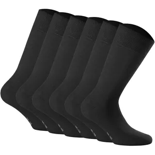 Rohner Socks Basic Sneakersocken 6er Pack Schwarz/Grau 43-46