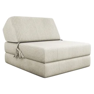 Mirjan24 Sofa Kevin Cord mit Schlaffunktion, Schlafsofa, Bettsessel, Klappmatratze, Faltmatratze, Gästebett, Schlafcouch, Kinderzimmer (Poso 100)