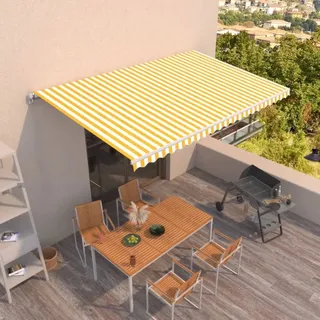 vidaXL Gelenkarmmarkise 500 x 300 cm gelb