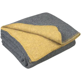 LYHome Merino Wolle Decke, Outdoor Campingdecke & Kuscheldecke 130x170 cm